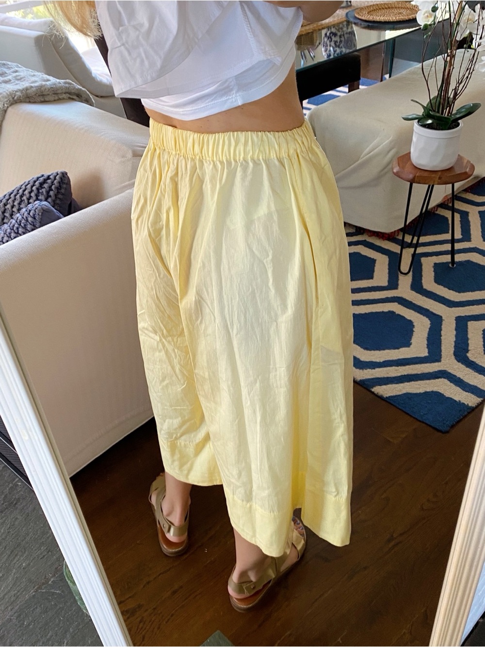 FREE PEOPLE Free-Est Yellow Elastic Waist Culottes Pant! ☀️ - Picture 6 of 17